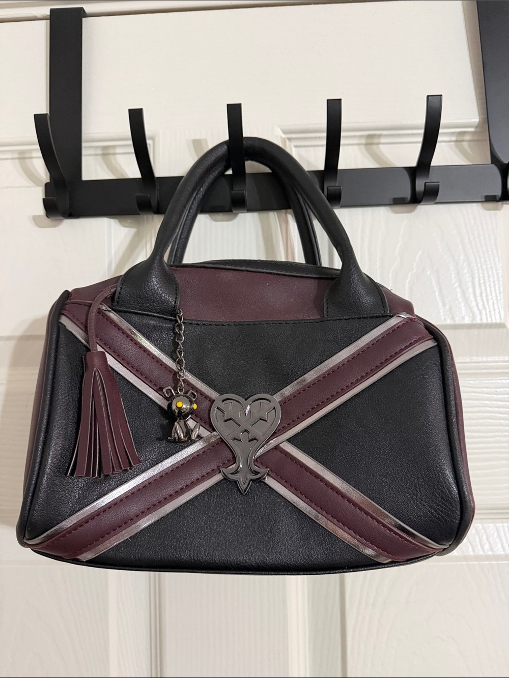 Disney Kingdom Hearts Black and Burgundy Satchel